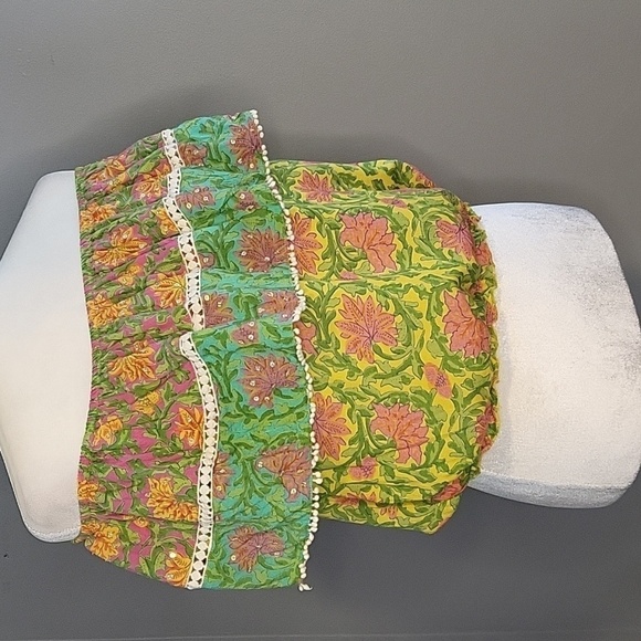 Miss June Paris Sequined Off Shoulder Boho Crop Peasant Top - See Measurements - Picture 3 of 14